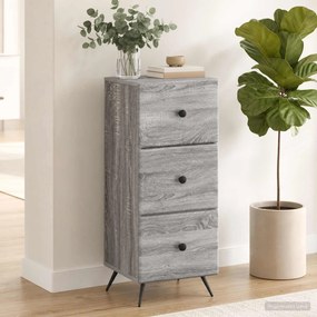 VidaXL Ντουλάπι με Συρτάρια Γκρι Sonoma 33 x 34,5 x 90 εκ