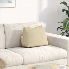 vidaXL Μαξιλάρι Πλάτης Κρεμ 45 x 20 x 35 εκ. ύφασμα
