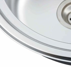 vidaXL Νεροχύτης Κουζίνας Οβάλ + Φίλτρο Σιφονιού &amp; Σιφόνι Ανοξ. Ατσάλι