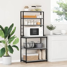 vidaXL Ράφι Κουζίνας Γκρίζο Σονομα 80 x 40 x 168 εκ Επεξεργασμένο ξύλο