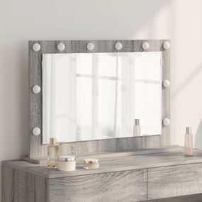 vidaXL Καθρέφτης Vanity Γκρι Σονόμα Επεξεργασμένο ξύλο 80 x 55 x 18 εκ