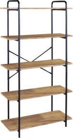 Ραφιέρα Μέταλλο Βαφή Μαύρο, Απόχρωση Sonoma   1τμχ