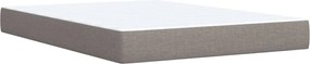 vidaXL Κρεβάτι Boxspring με Στρώμα Taupe 140x200 εκ. Υφασμάτινο