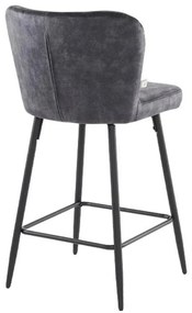 Σκαμπό Μπάρ FL2036 Fylliana Γκρί - Μαύρο 51x54x94 εκ. 2αδα