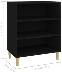 vidaXL Ραφιέρα Μαύρη 57 x 35 x 70 εκ. από Μοριοσανίδα