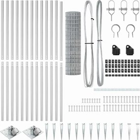 vidaXL Τεντώτο με στήριγμα Ασημί 1,2 x 25 m Ατσάλι