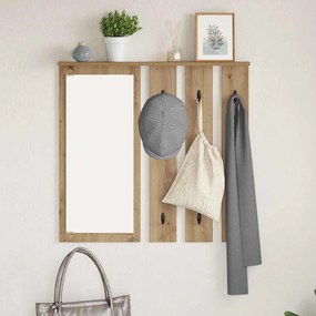 vidaXL Τοίχου Κρεμάστρα με ράφι artisan δρυς 84 x 10 x 80 εκ.