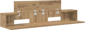 vidaXL Γραφείο Στούντιο Artisan Δρυς 130 x 36 x 19,5 εκ.