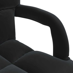 vidaXL Ρυθμιζόμενη Πολυθρόνα Δαπέδου Μαύρο Βελούδο