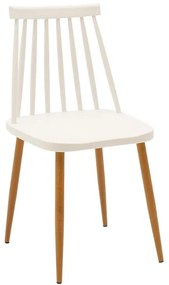 Chair Aurora PP white-natural leg 43x48x79cm 43x48x79 εκ.