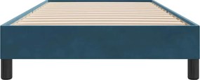 vidaXL Box Spring Κρεβάτι χωρίς στρώμα Σκούρο μπλε Βελούδινο