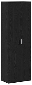 vidaXL Highboard Μαύρη δρυς 60 x 35 x 180 εκατοστά Επεξεργασμένο ξύλο