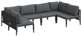 vidaXL Σετ Καναπέ Κήπου 6 pcs Ανθρακί Ατσάλι