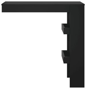 vidaXL Τραπέζι Μπαρ Τοίχου Μαύρο 102x45x103,5 εκ. από Επεξεργ. Ξύλο