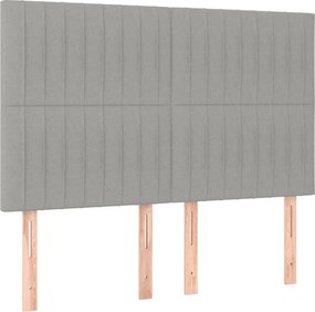 vidaXL Κεφαλάρι Ανοιχτό Γκρι 144x5x118/128 εκ. Ύφασμα