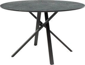 Tραπέζι Cerco MDF μαύρο Φ120x75εκ 120x120x75 εκ.