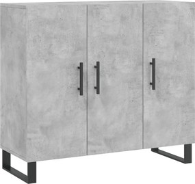 vidaXL Ντουλάπι Γκρι Σκυροδέματος 90x34x80 εκ. Επεξεργασμένο Ξύλο