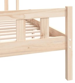 vidaXL Πλαίσιο Κρεβατιού 120 x 190 εκ. από Μασίφ Ξύλο Small Double
