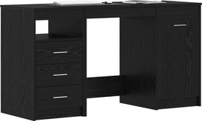 vidaXL Γραφείο 2 pcs Μαύρη Οξυά 140 x 50 x 76 εκ. Επεξεργασμένο ξύλο