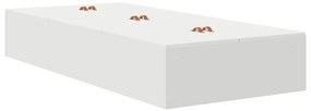 vidaXL Κρεβάτι με αποθηκευτικό χώρο Λευκό 236.5 x 80 x 31.5 εκατοστά