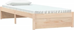 vidaXL Πλαίσιο Κρεβατιού 75 x 190 εκ. από Μασίφ Ξύλο Small Single