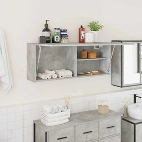 vidaXL Ντουλάπι τοίχου μπάνιου Μπετόν Γκρι 100x25x40 cm