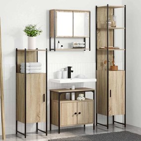 vidaXL Σετ Επίπλων Μπάνιου 4 pcs Δρύς Sonoma Επεξεργασμένο ξύλο