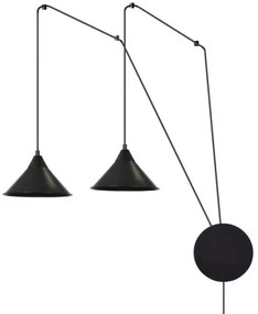 Κρεμαστό Φωτιστικό Οροφής 2xE27 Ατσάλι ABRAMO Made in Poland Emibig-160/2-Μαύρο 160/2