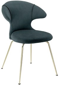 Καρέκλα Τραπεζαρίας Time Flies Horizons S 590-17C5901-1 57x59x83cm Grey Blue-Brass Umage Steel,Polyester