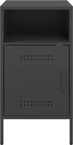 vidaXL Κομοδίνα 2 τεμ. Μαύρα 36x39x68 εκ. από Χάλυβα