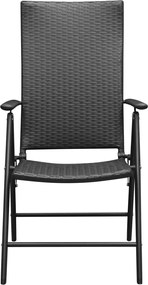 vidaXL Σετ Τραπεζαρίας Κήπου 9 Τεμαχίων Μαύρο και Καφέ