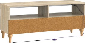 vidaXL Ντουλάπα LED Τηλεόρασης Sonoma Δρυς Επεξεργασμένο Ξύλο