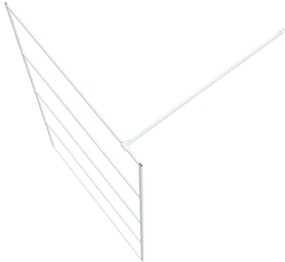 vidaXL Διαχωριστικό Ντουζιέρας Λευκό 115x195 εκ. από Διάφανο Γυαλί ESG