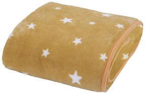 Κουβέρτα Βελουτέ Αγκαλιάς (75x100) Nef-Nef Homeware Stellar Ώχρα
