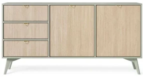 Μπουφές Ernest Plus 162688099 158x38x80cm Natural-Mint Μοριοσανίδα,Ξύλο