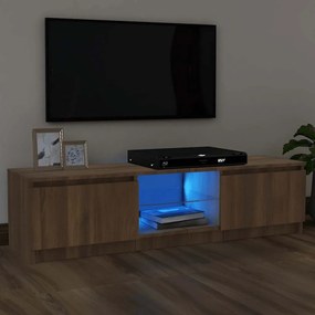 vidaXL Έπιπλο Τηλεόρασης με LED Καφέ Δρυς 120x30x35,5 εκ.