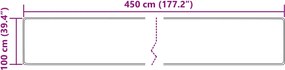 vidaXL Χαλί Runner MARSA Κρεμ 100 x 450 εκ. Πολυέστερ και PVC
