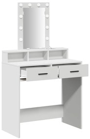 vidaXL Τουαλέτα με Φωτισμό LED Λευκή 79x41x140 εκ.