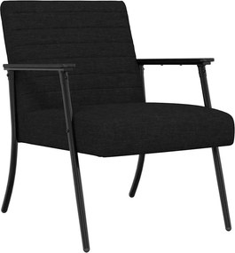 vidaXL Πολυθρόνα Μαύρο 59 x 75 x 78 εκ ύφασμα