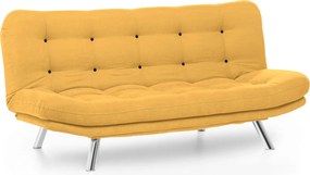 Τριθέσιος Καναπές Κρεβάτι Μουσταρδί LAGA 105x200x95