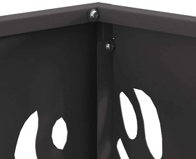 vidaXL Φωτιά Μαύρο 40 x 40 x 40 cm Κρύα έλαση από χάλυβα