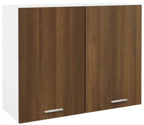 vidaXL Ντουλάπι Κρεμαστό Lyon Καφέ Δρυς 80x31x60εκ. Επεξεργασμένο Ξύλο