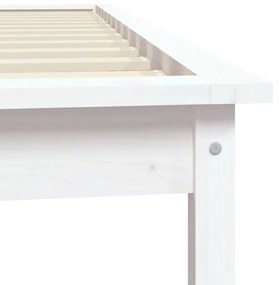 vidaXL Πλαίσιο Κρεβατιού Λευκό 90x190 εκ. Μασίφ Ξύλο Πεύκου Single