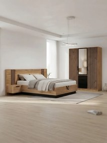 Κρεβάτι Bali Lux-Φυσικό – Μαύρο
