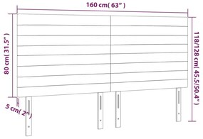 Κεφαλάρια Κρεβατιού 4 τεμ. Μαύρα 80 x 5 x 78/88 εκ. Υφασμάτινο - Μαύρο