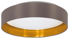 Φωτιστικό Οροφής-Πλαφονιέρα Led Maserlo 2 99542 3000K Ø380 Taupe Eglo Metal, Fabric