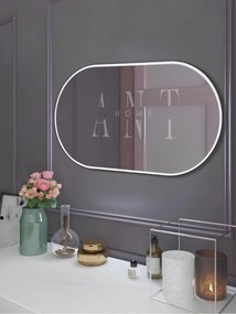 Stewehome Διακοσμητικός καθρέφτης τοίχου MDF οβάλ 90x50 cm