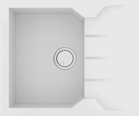 Sanitec Ultra Granite 812 (60x50) - Γρανιτένιος νεροχύτης - Bianco Stone