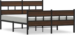 vidaXL Σκελετός Κρεβατιού Χωρίς Στρώμα με Κεφαλάρι και Ποδαρικό