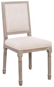 Καρέκλα JAMESON Square Decape/Ύφασμα Εκρού 45x53x95cm (Σετ 2 ΤΕΜ)